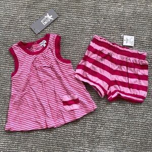 NWT SPLENDID Girls Pink Top & Shorts Set - 6-12M & 12-18M